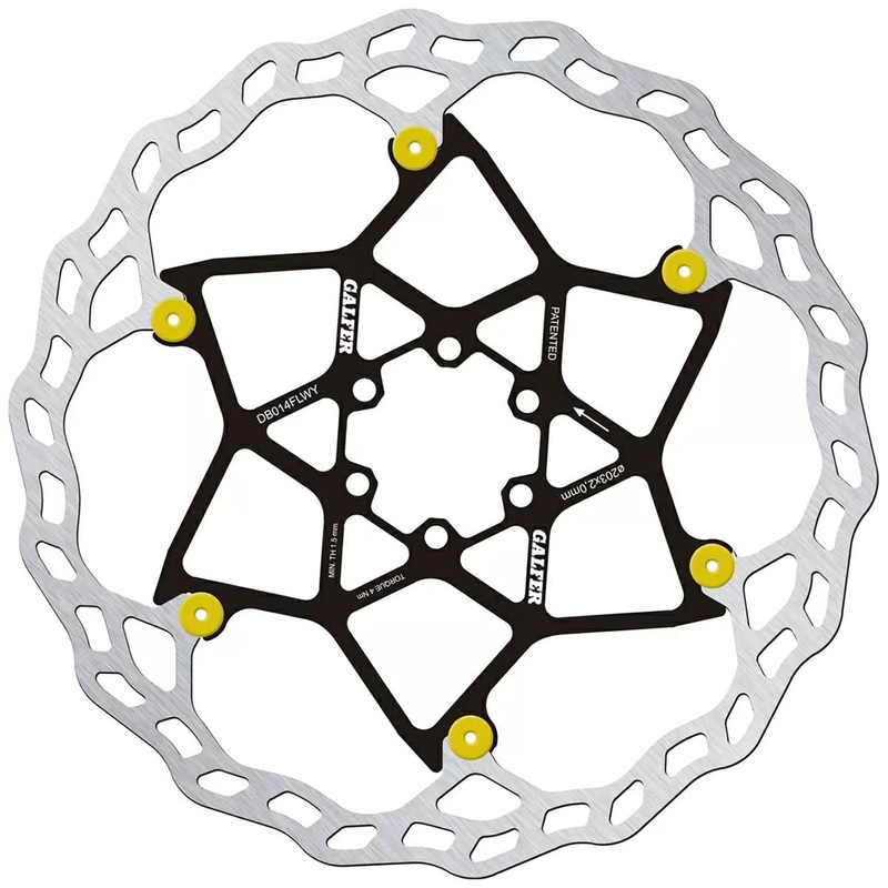 Galfer Floating Wave Disc Brake Rotor – 203mm x 2.0mm 6-Bolt Yellow