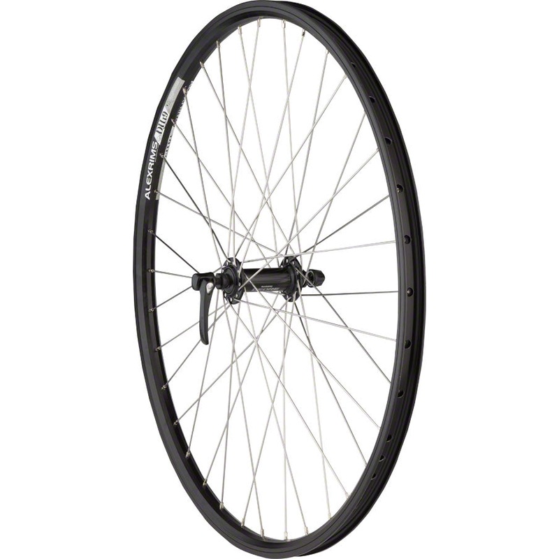 Quality Wheels Deore/DH19 Front Wheel – 26 QR x 100mm Rim Brake BLK Clincher 36H
