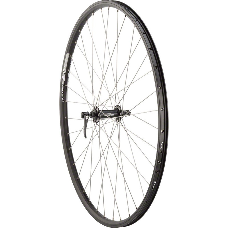Quality Wheels Deore/DH19 Front Wheel – 700 QR x 100mm Rim Brake BLK Clincher 36H
