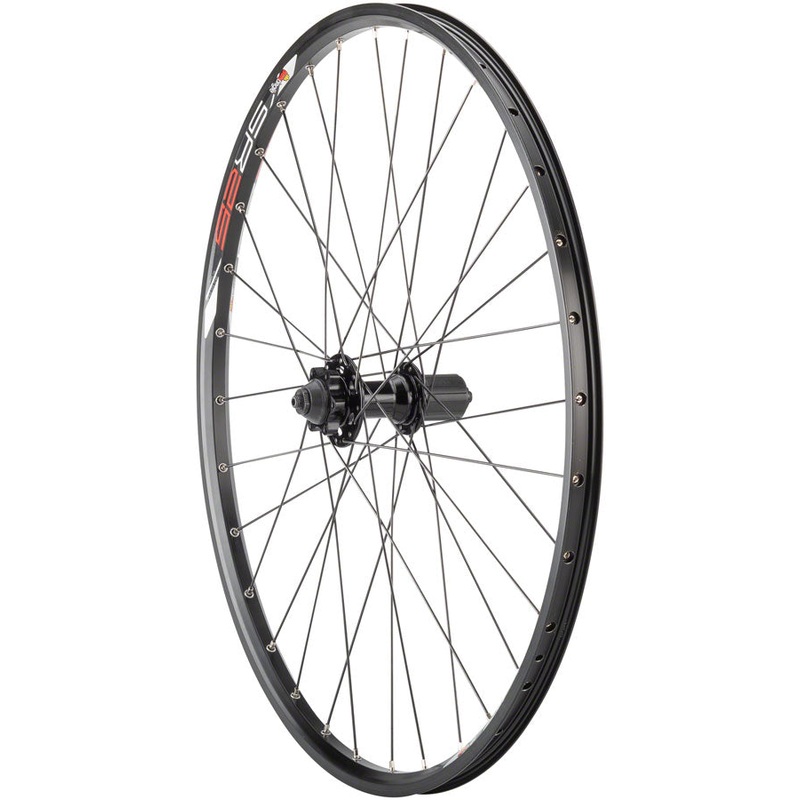 Quality Wheels Value Double Wall Series Disc Rear Wheel – 26 QR x 135mm 6-Bolt HG 10 BLK Clincher 32H
