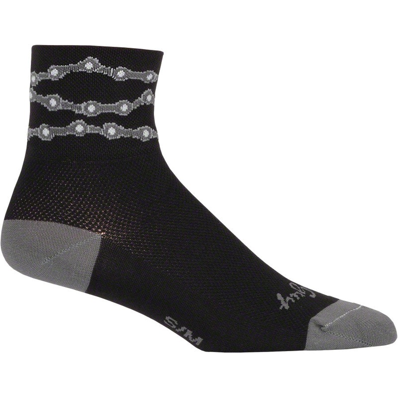 SockGuy Classic Chains Socks – 3 Black Large/X-Large