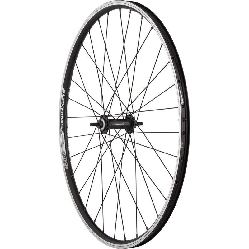 Quality Wheels Value Double Wall Series Front Wheel – 26 9×1 Threaded x 100mm Rim Brake BLK Clincher 32H