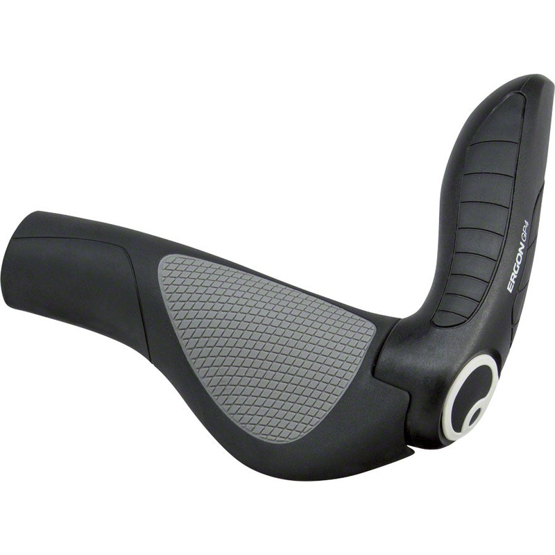Ergon GP4 Grips – Black/Gray Lock-On Small