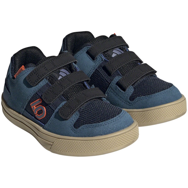 Five Ten Freerider Kid’s VCS Flat Shoes – Youth Legend Ink/Wonder Steel/Impact Orange 11.5K