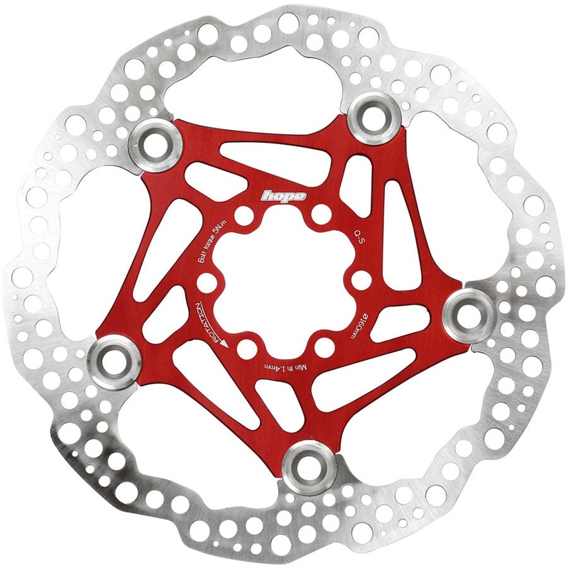 Hope Floating Disc Brake Rotor – 160mm 6-Bolt Red