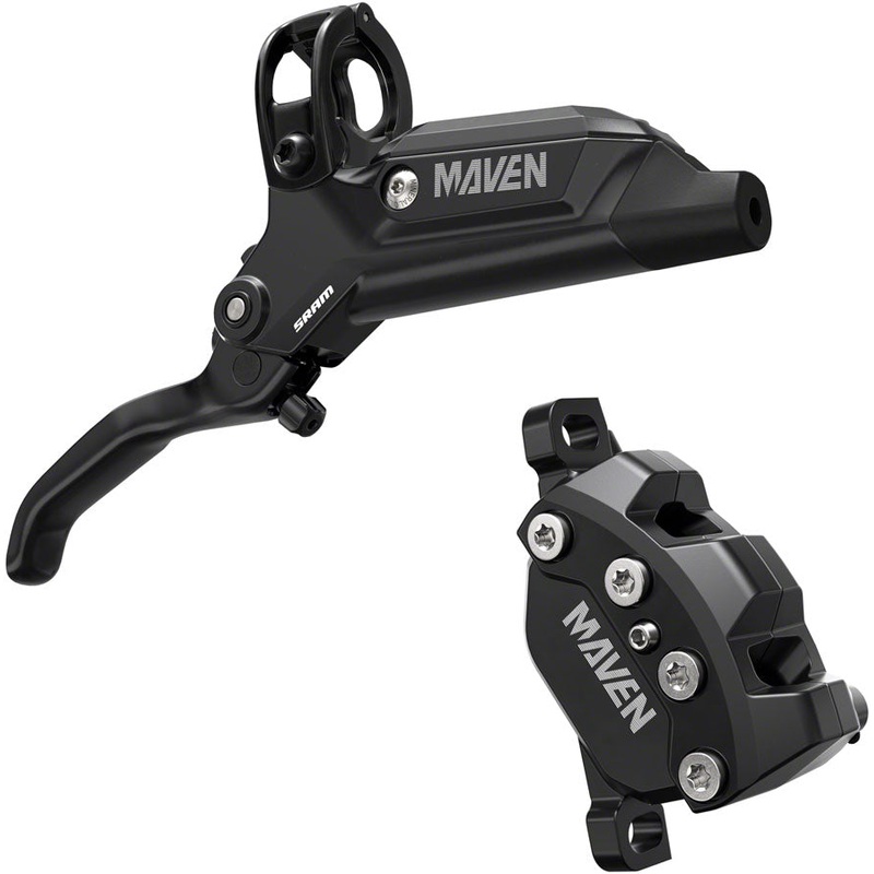 SRAM Maven Base Disc Brake Lever – Rear Front 2000mm Hose Post Mount 4-Piston Aluminum Lever SS Hardware Diffusion BLK A1