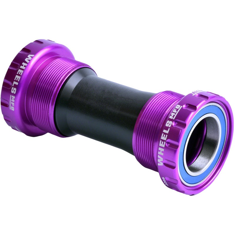 Wheels Manufacturing BSA Bottom Bracket – Shimano Hollowtech II Spindle ABEC 3 Purple