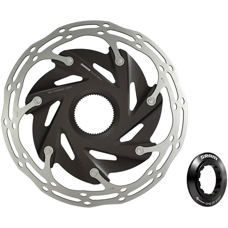 SRAM CenterLine XR Disc Brake Rotor – 160mm Center Lock 1.85mm Includes Internal Tooled Lockring