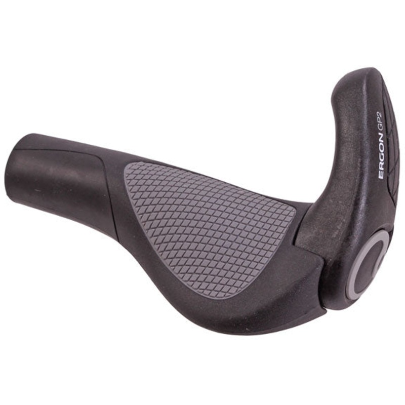 Ergon GP2 Grips – Black/Gray Lock-On Small