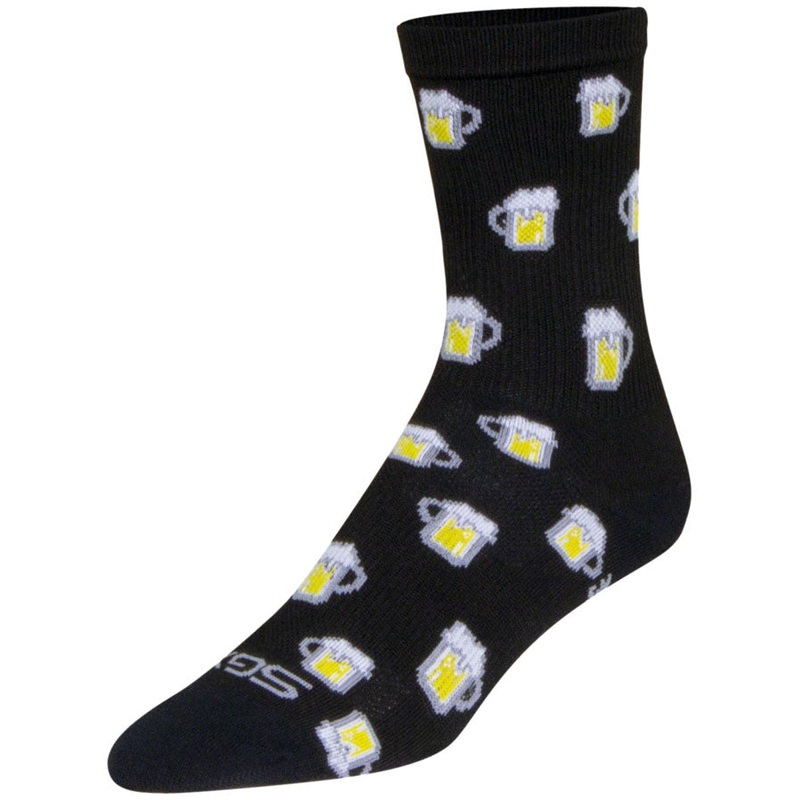 SockGuy SGX Pints Socks – 6 Black Large/X-Large