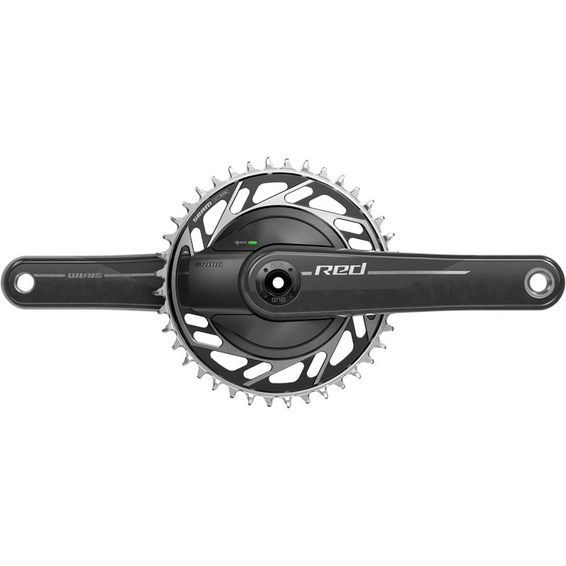 SRAM RED 1x XPLR AXS Power Meter Wide Crankset – 175mm 13-Speed 40t Threaded Mount 8-Bolt PM Spider DUB Spindle Natural Carbon E1