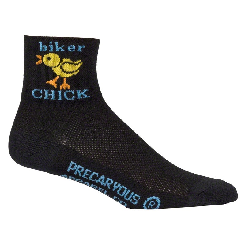 SockGuy Classic Biker Chick Socks – 3 Black Women’s Small/Medium