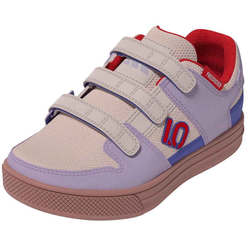 Five Ten Freerider Kid’s VCS Flat Shoes – Putty Mauve/Pure Ruby/Semi Cobalt Blue 4
