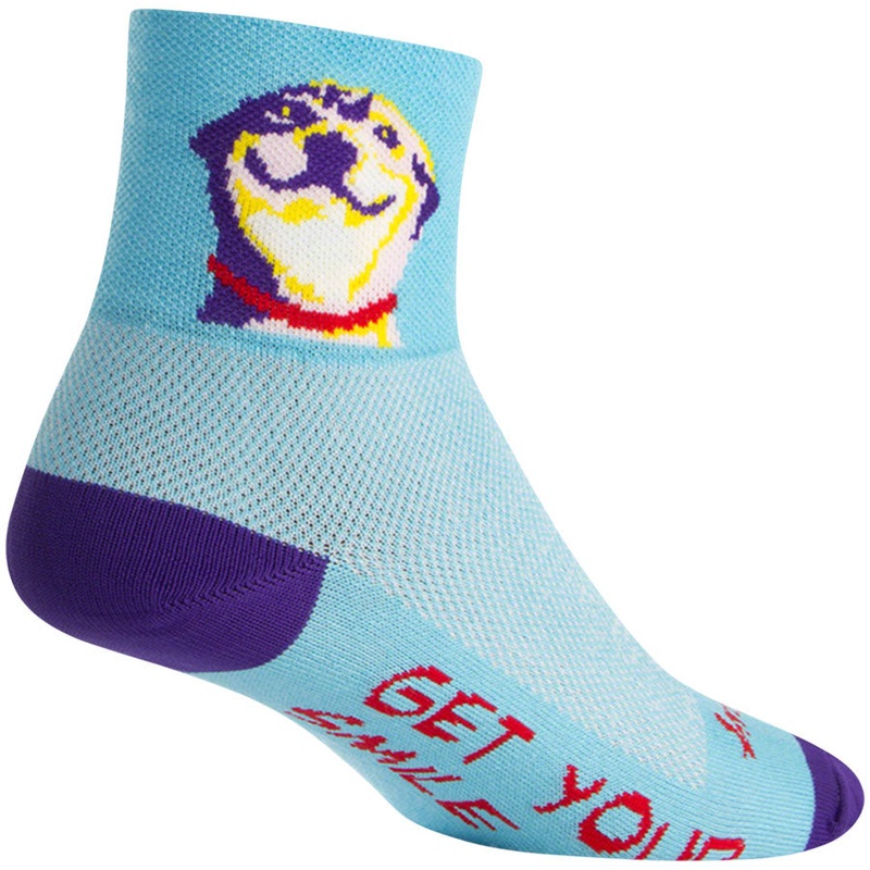 SockGuy Classic Grin Socks – 3 Blue Large/X-Large
