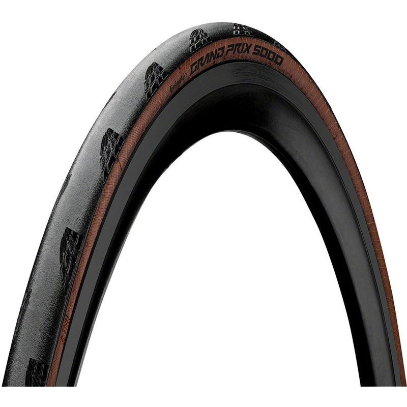 Continental Grand Prix 5000 Tire – 700 x 28 Clincher Folding BLK/Transparent BLKChili Vectran Breaker LazerGrip ACT