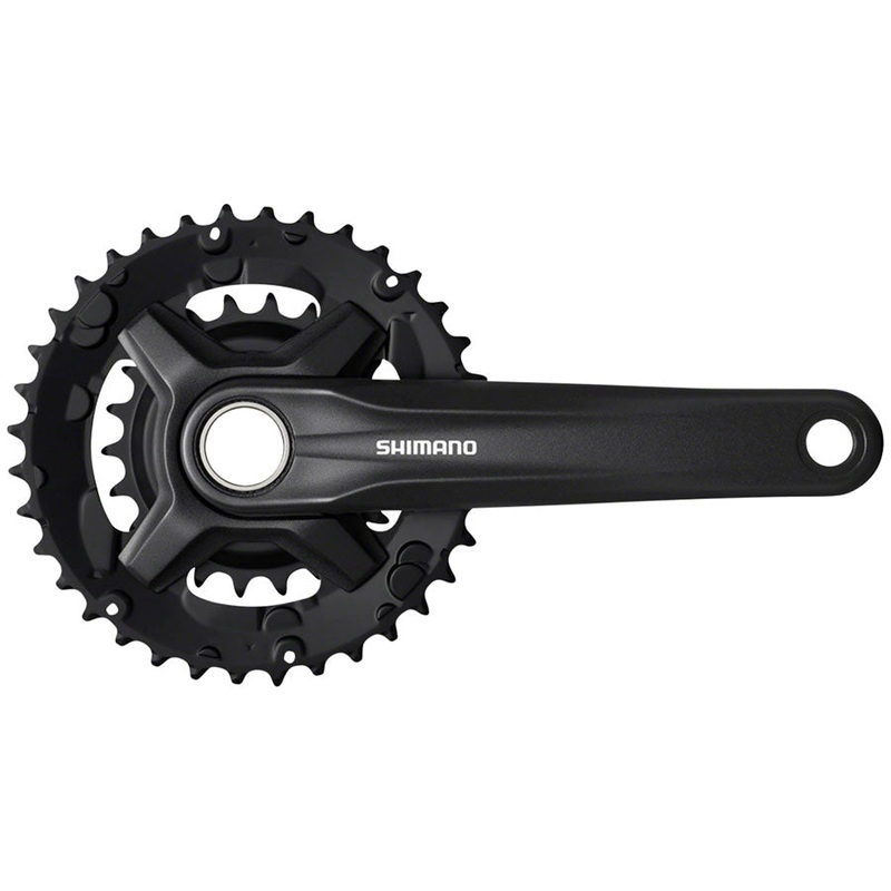 Shimano FC-MT210-2 Crankset – 175mm 9-Speed 46/30t 48.8mm Chainline Riveted BLK
