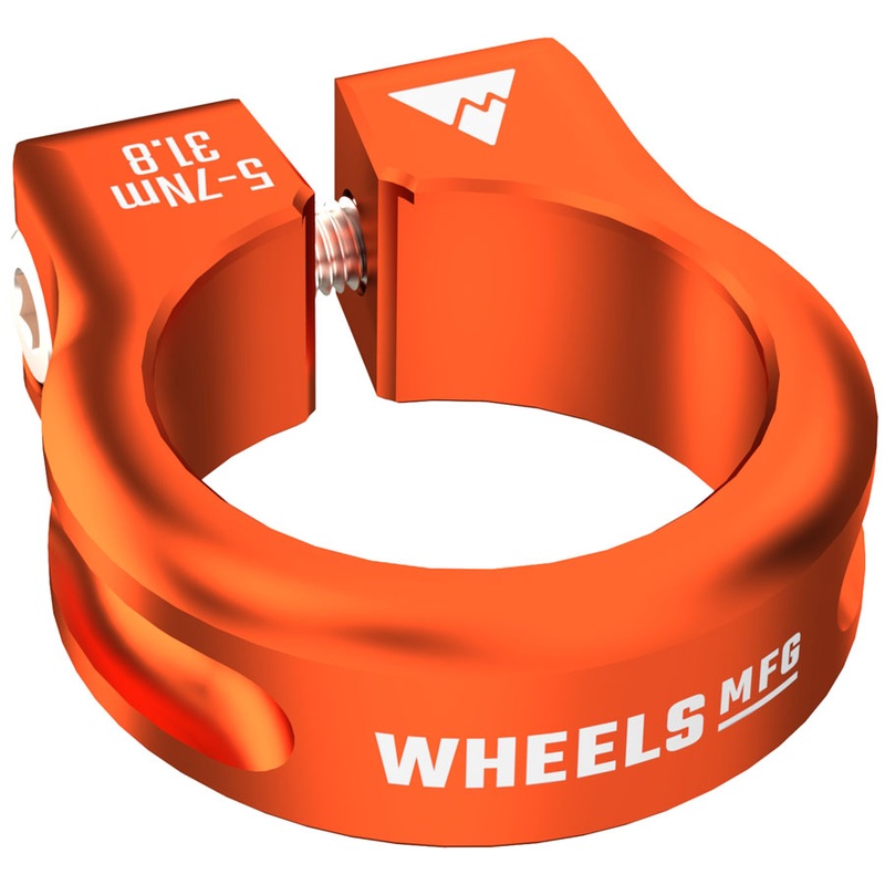 Wheels Manufacturing Seatpost Clamp – 31.8mm Bolt-On Orange