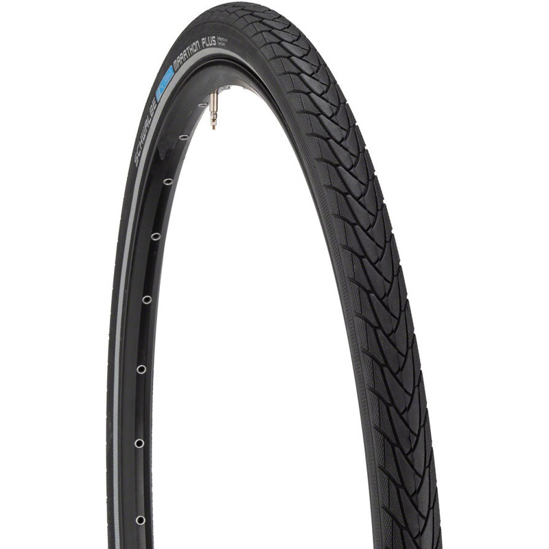 Schwalbe Marathon Plus Tire – 700 x 35 Clincher Wire BLK/Reflective Performance Line