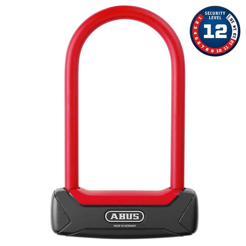 Abus Granit Plus 640 U-Lock Key 12mm 8.30cm x 15.0cm 3.3” x 5.9” Red