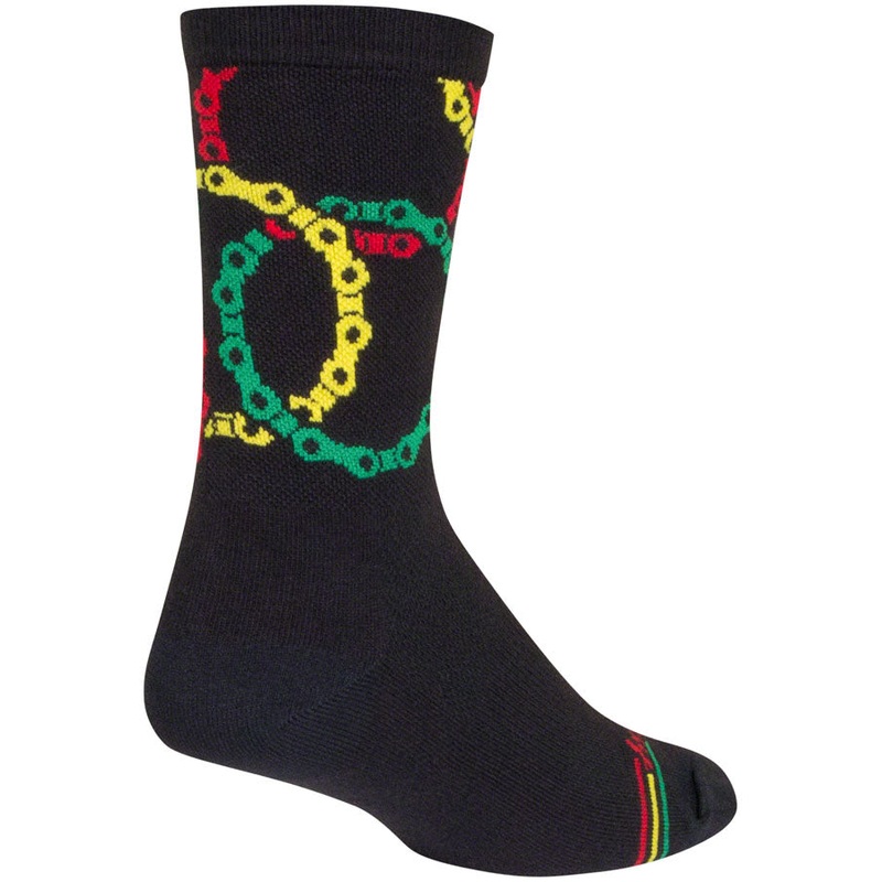 SockGuy Connected Crew Socks – 6 Black/Multi Large/X-Large