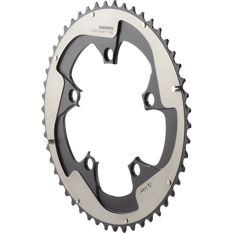 SRAM Red 22 50T 110mm BCD YAW Chainring Gray Hidden Non-Hidden Bolt Use 34T
