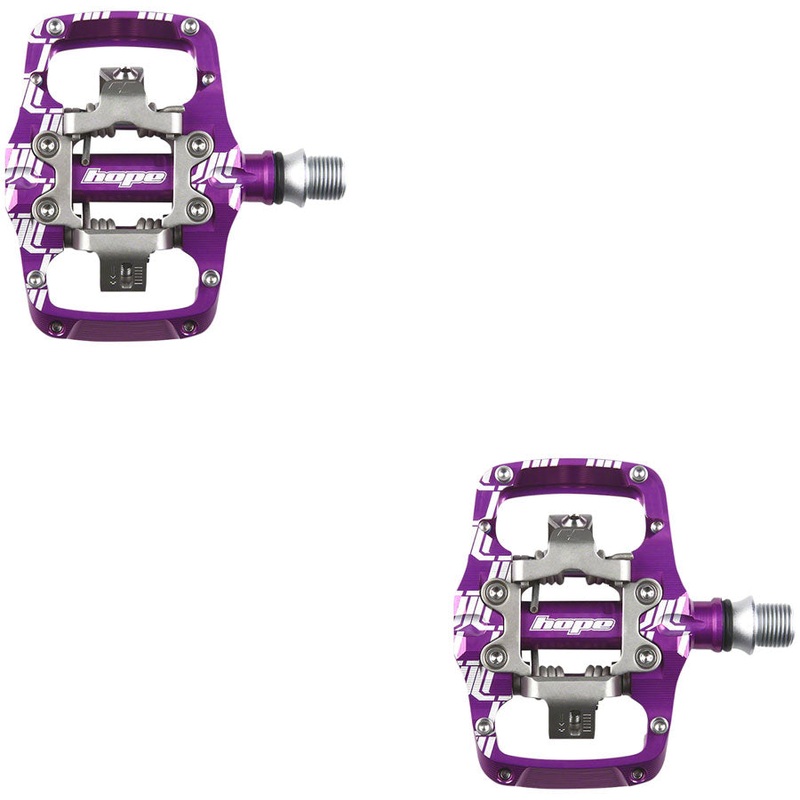 Hope Union TC Pedals – Dual Sided Clipless with Platform 9/16 Purple
