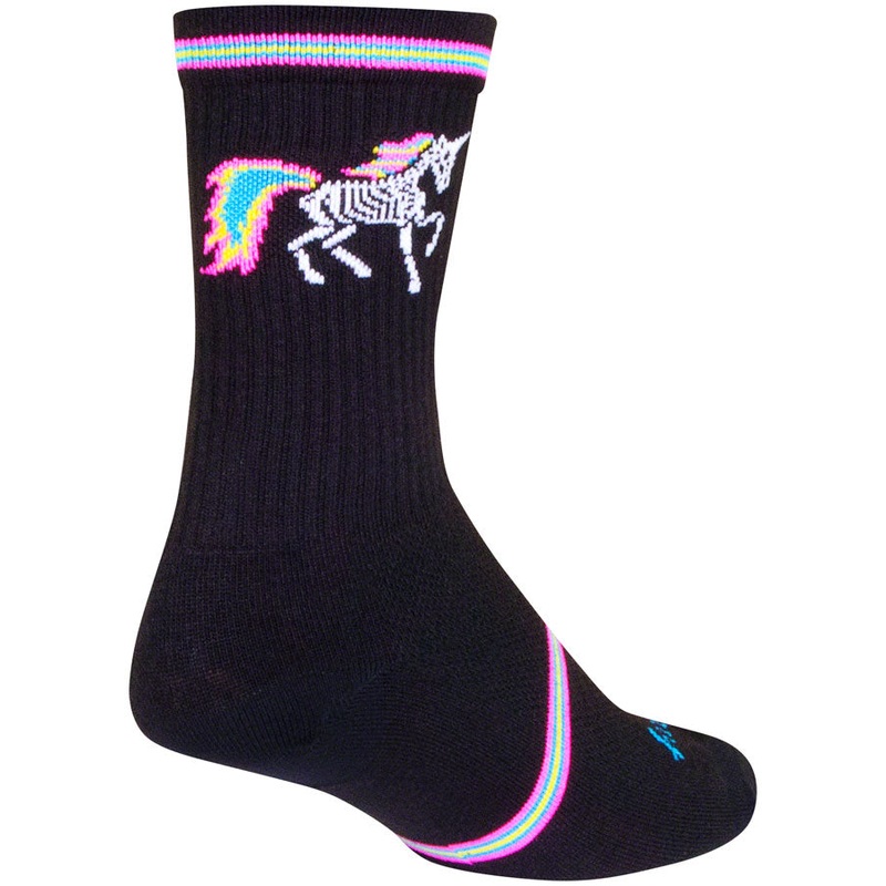 SockGuy Dark Magic Crew Socks – 6 Black/Multi Large/X-Large