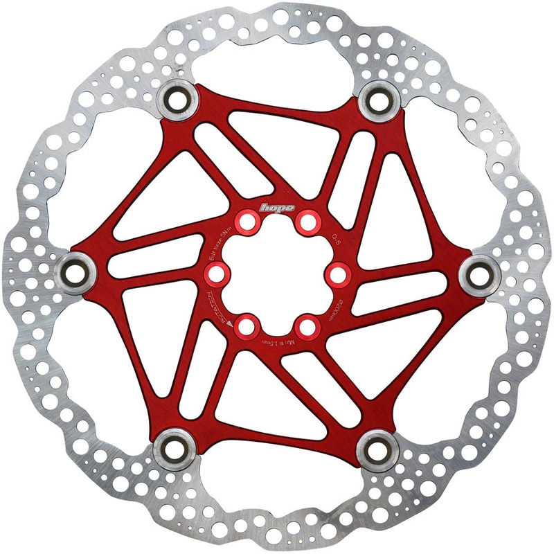 Hope Floating Disc Brake Rotor – 200mm 6-Bolt Red