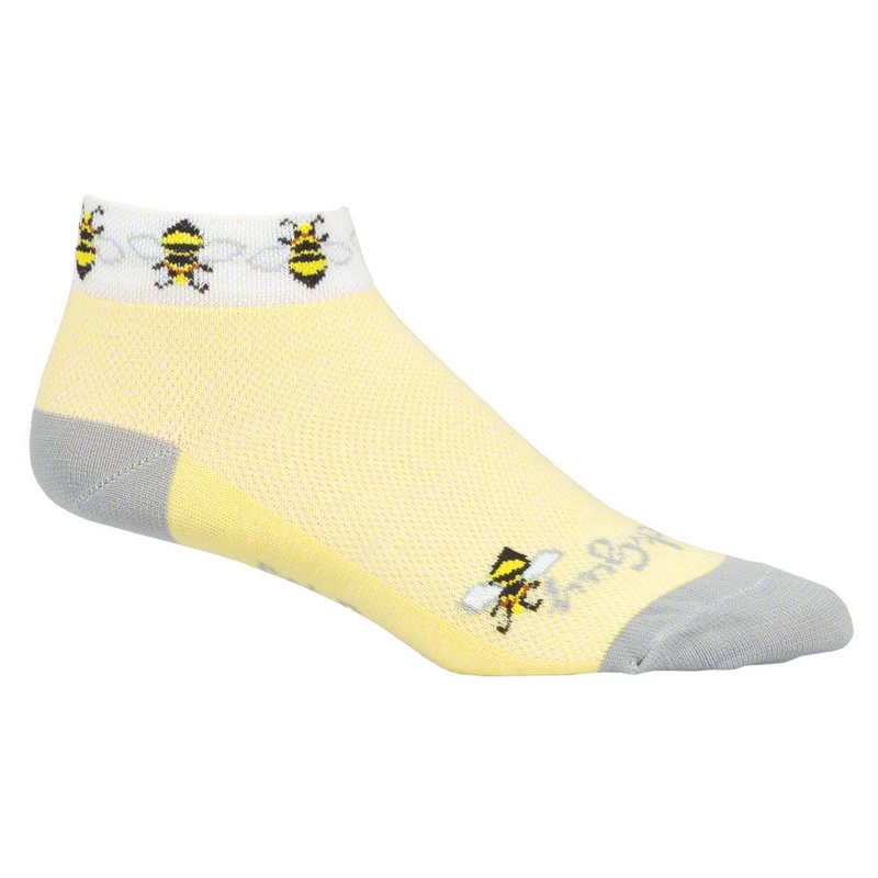 SockGuy Classic Bees Socks – 1 Yellow Women’s Small/Medium
