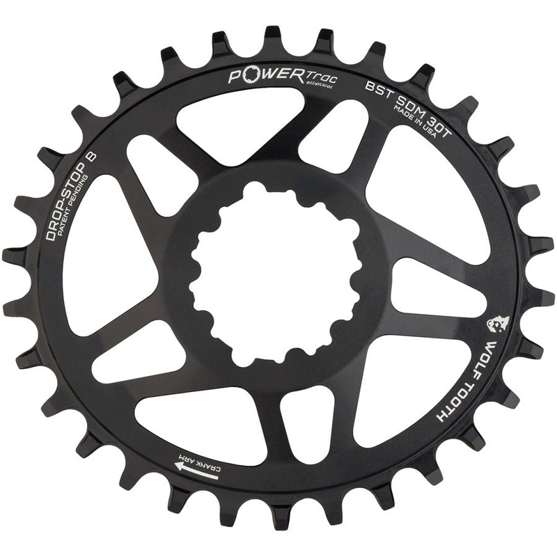 Wolf Tooth Elliptical Direct Mount Chainring – 30t SRAM Direct Mount Drop-Stop B For SRAM 3-Bolt Boost Cranksets 3mm Offset BLK