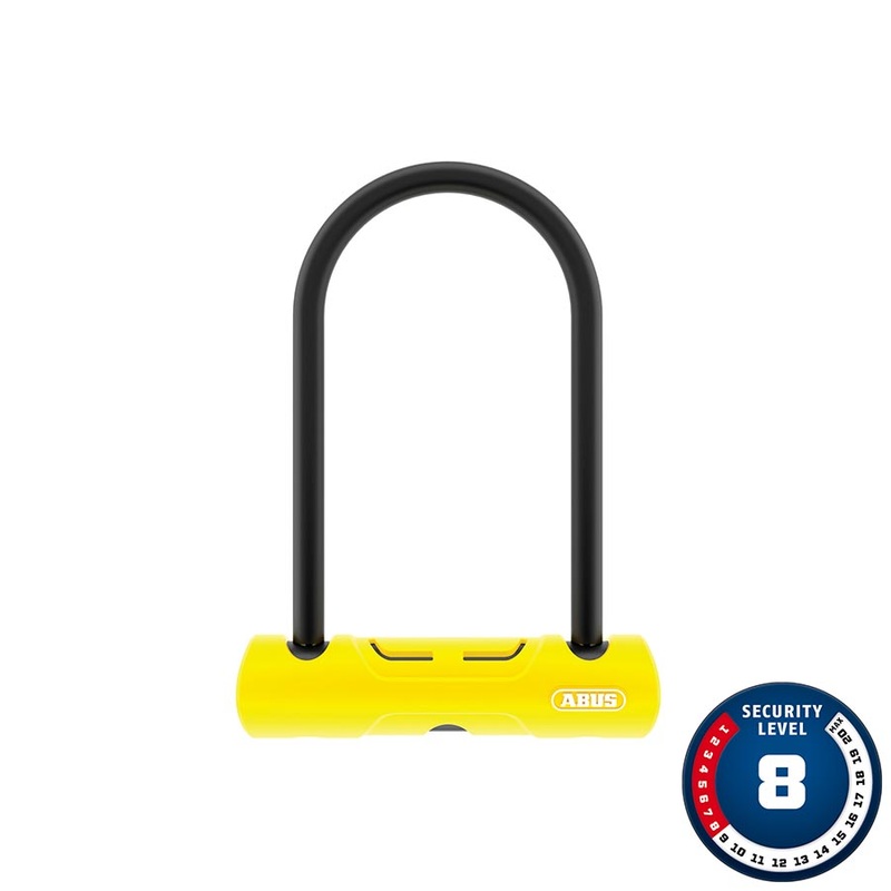 Abus 402 U-Lock Key 150x160mm 5.9”x6.3” Thickness in mm: 10mm Yellow Mini