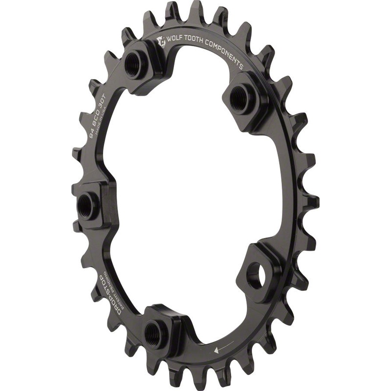 Wolf Tooth 94 BCD Chainring – 32t 94 BCD 5-Bolt Drop-Stop A Black