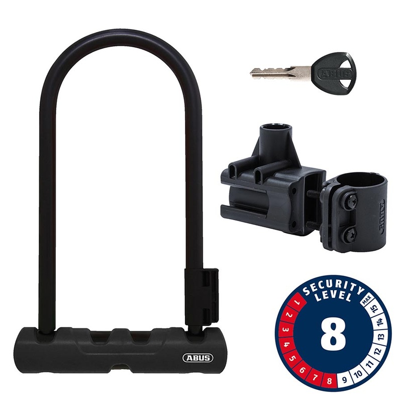 Abus Ultra 410K U-Lock Key 12mm 170x230mm 6.7”x9” SH34 Black