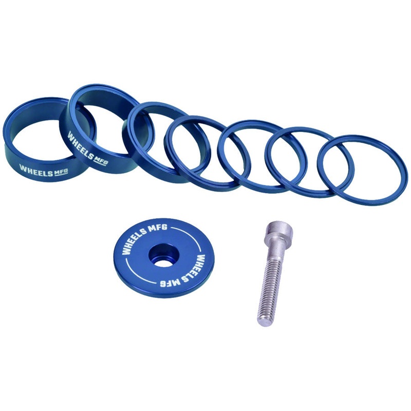 Wheels Manufacturing Essential StackRight Headset Spacer Kit – Blue