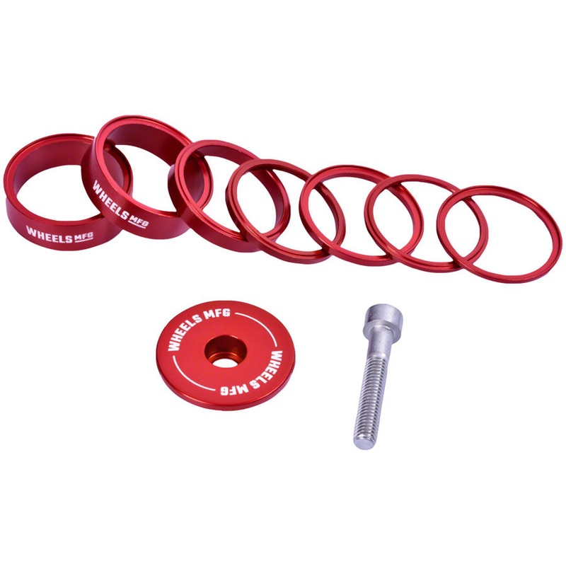 Wheels Manufacturing Essential StackRight Headset Spacer Kit – Red