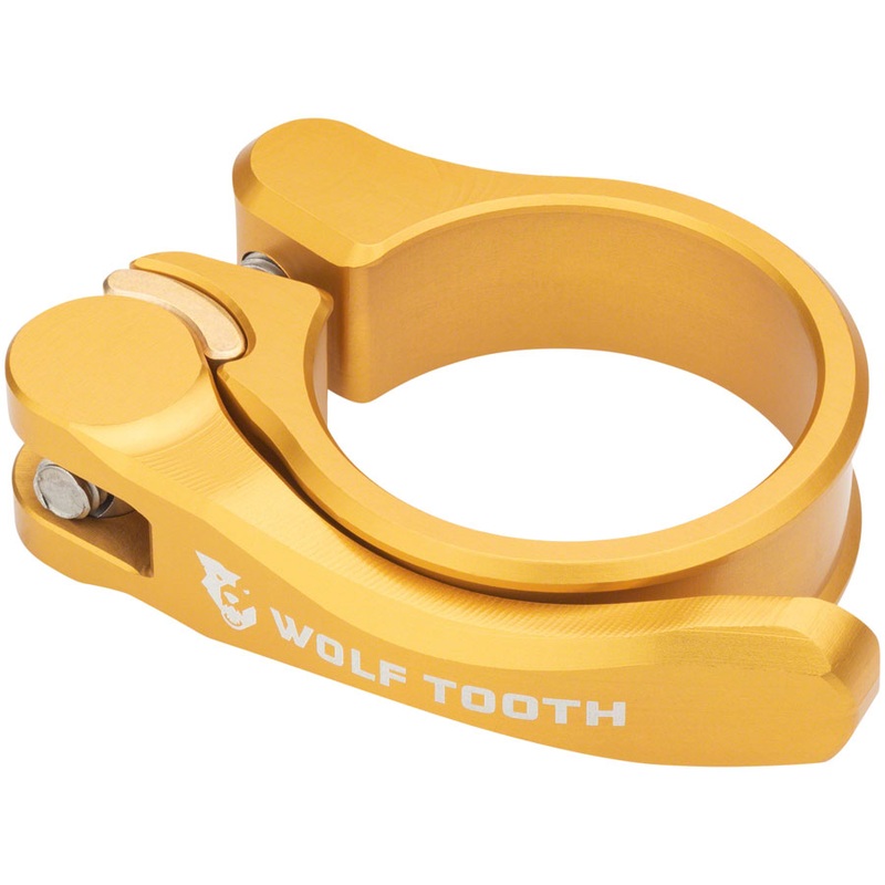 Wolf Tooth Components Quick Release Seatpost Clamp – 28.6mm QR Gold