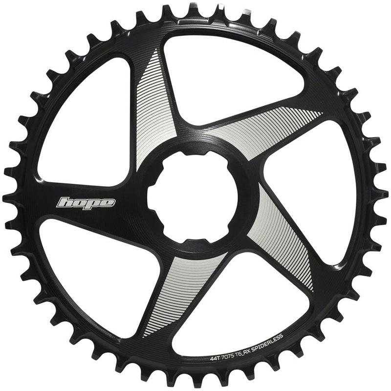 Hope RX Spiderless Chainring – 44t Hope Direct Mount Black