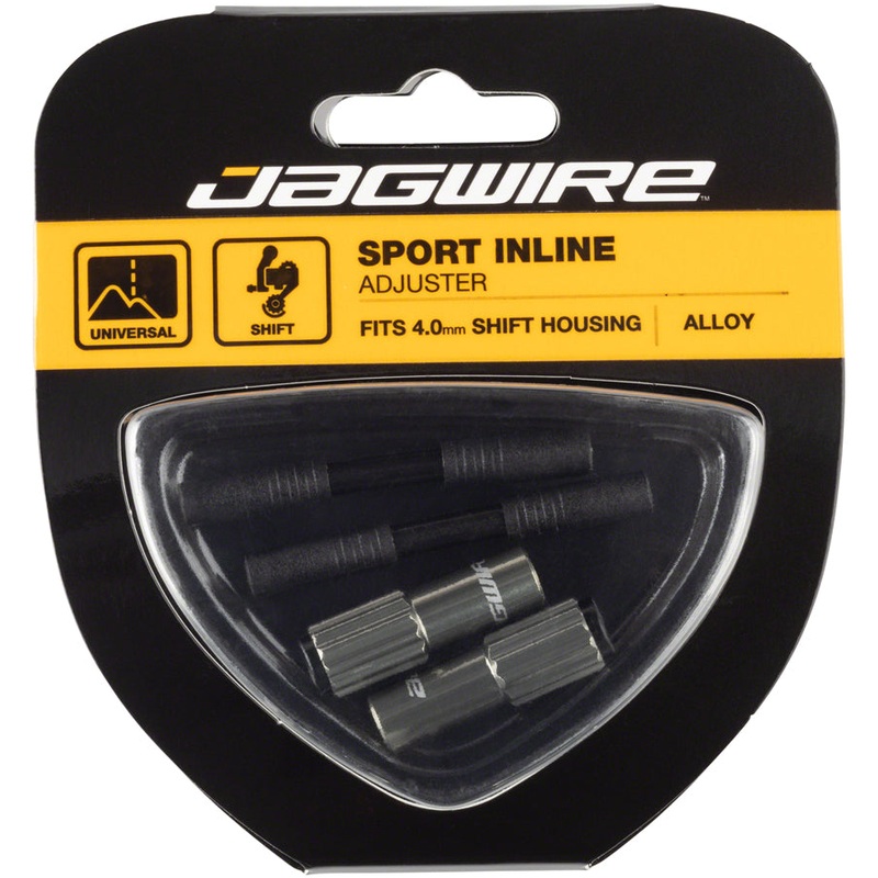 Jagwire Sport 4mm Mini Inline Cable Tension Adjusters Pair Titanium
