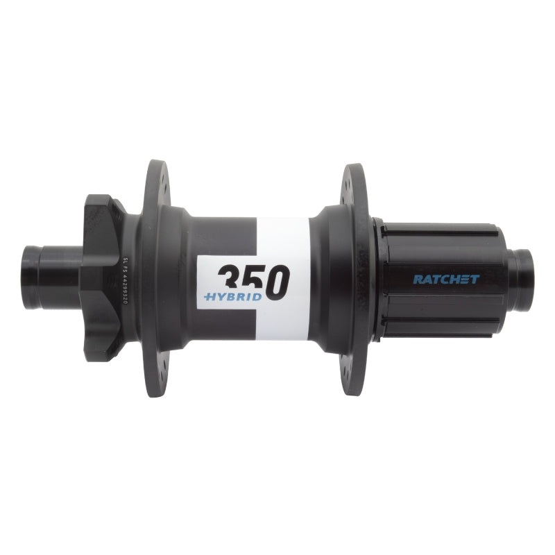 DT Swiss 350 Hybrid Rear Hub – 12 x 148mm 6-Bolt HG 11 MTN Black 32h 24pt