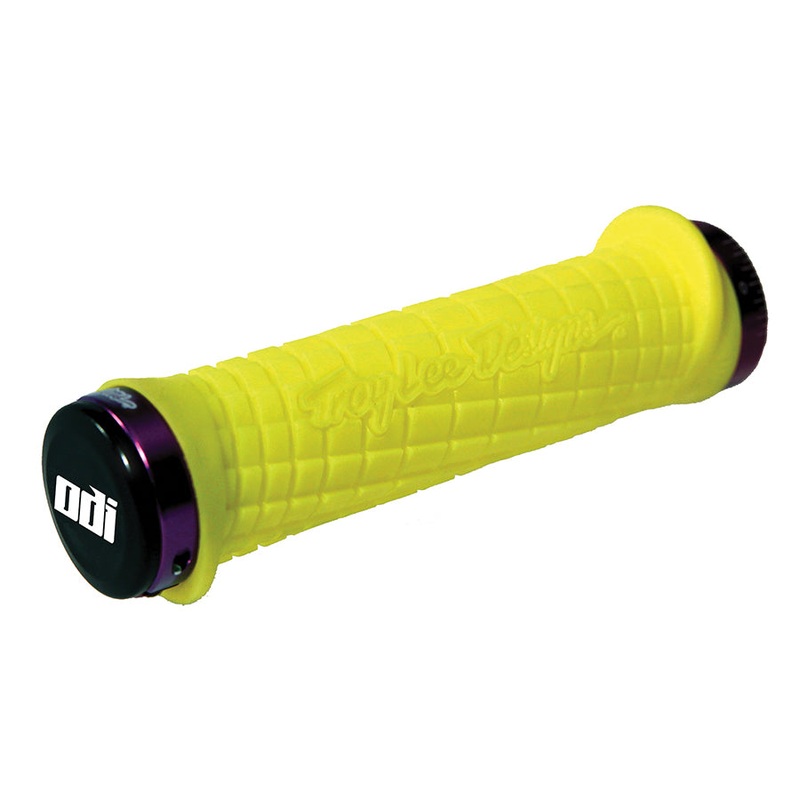 ODI Troy Lee Grips – Yellow/Gray Lock-On