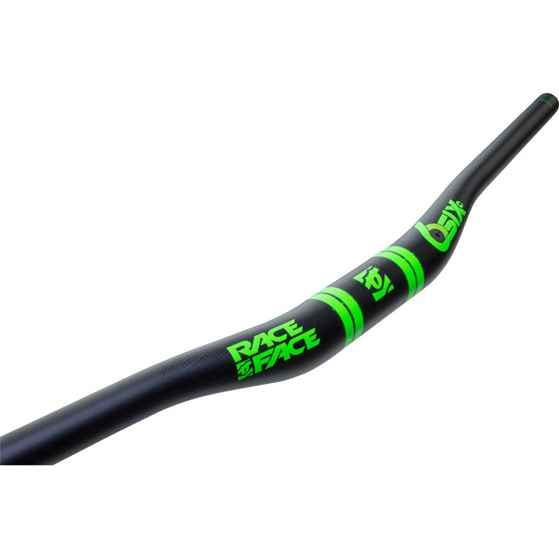 RaceFace SIXC Carbon Riser Handlebar: 35 x 820mm 20mm Rise Green