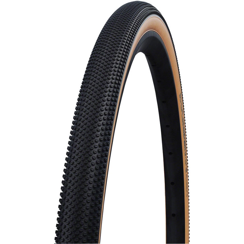 Schwalbe G-One Allround Tire – 700 x 35 Tubeless Folding BLK/Tan Performance Addix RaceGuard
