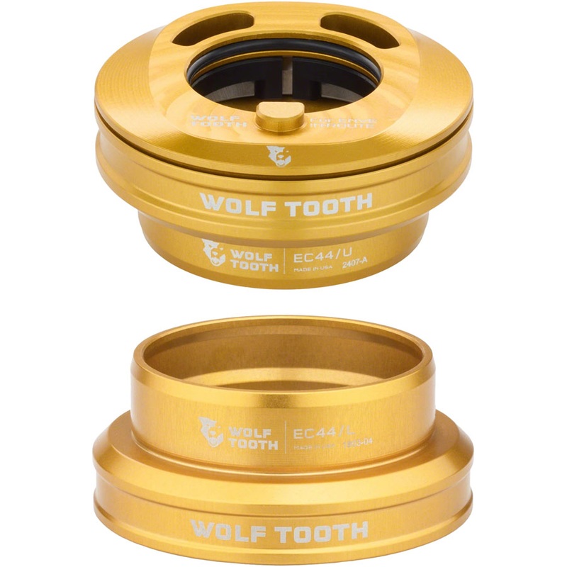 Wolf Tooth Premium Internal Headset – EC44 Upper / EC44 Lower For Enve In-Route System Only Gold