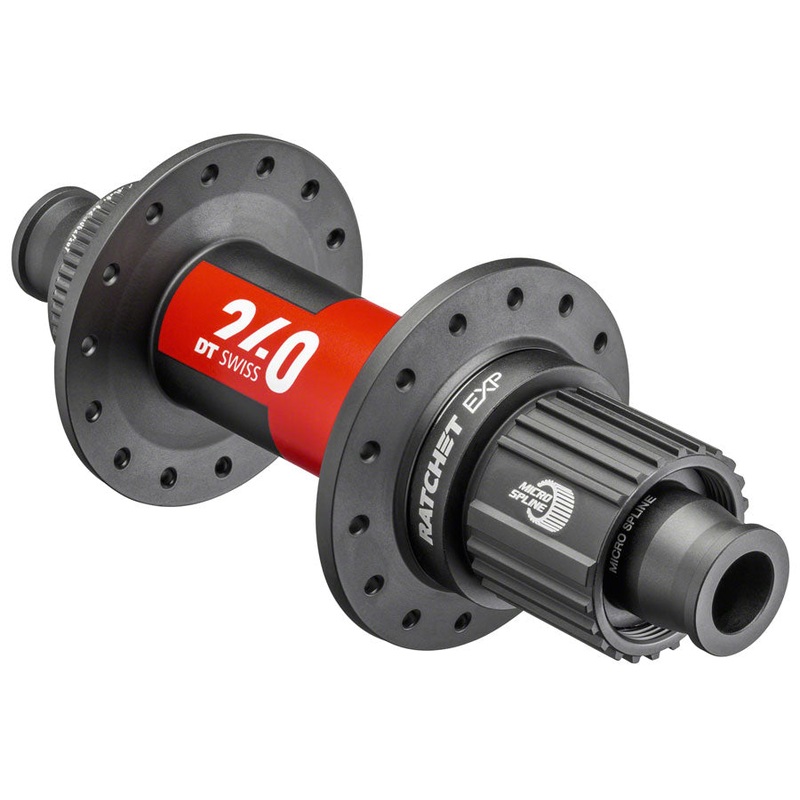 DT Swiss 240 EXP Rear Hub – 12 x 142mm Center-Lock Micro Spline BLK/Red 28H 36pt