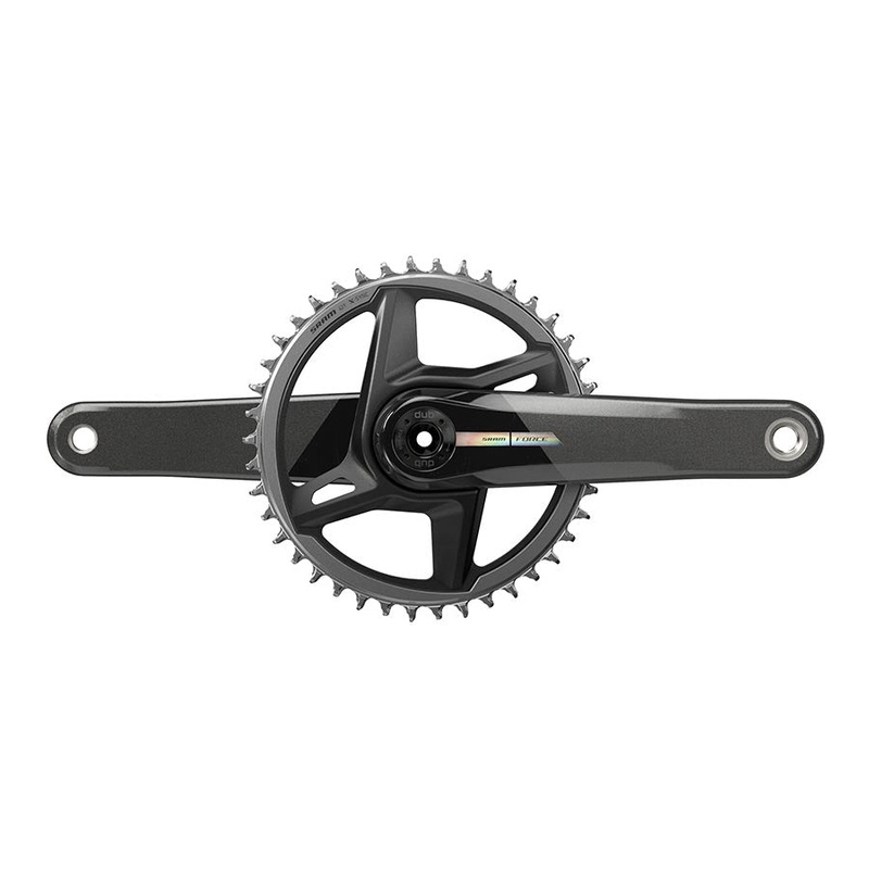 SRAM Force D2 1x Wide Crankset Speed: 12 Spindle: 28.99mm BCD: Direct Mount 40 DUB 177.5mm Black Road Disc