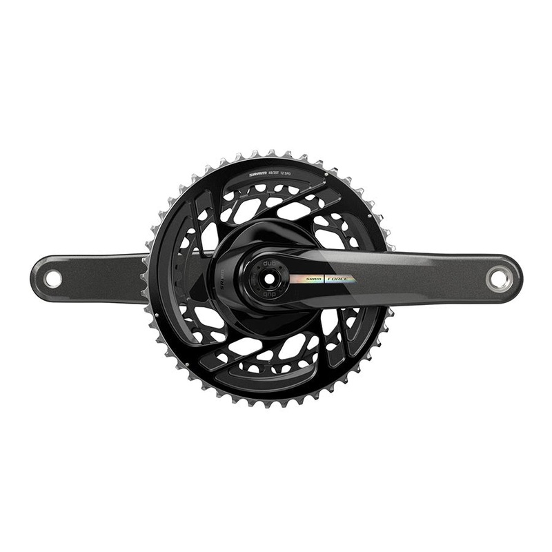 SRAM Force D2 2x Crankset Speed: 12 Spindle: 28.99mm BCD: Direct Mount 48/35 DUB 177.5mm Black Road Disc