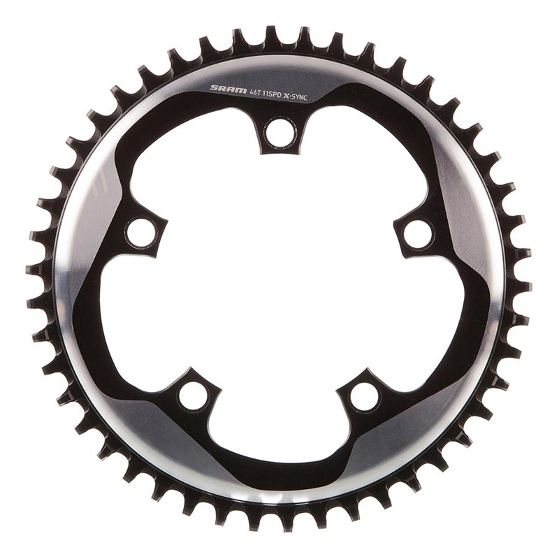 SRAM X-Sync Chainring 46 Teeth 110mm BCD Polished Grey/Matte Black