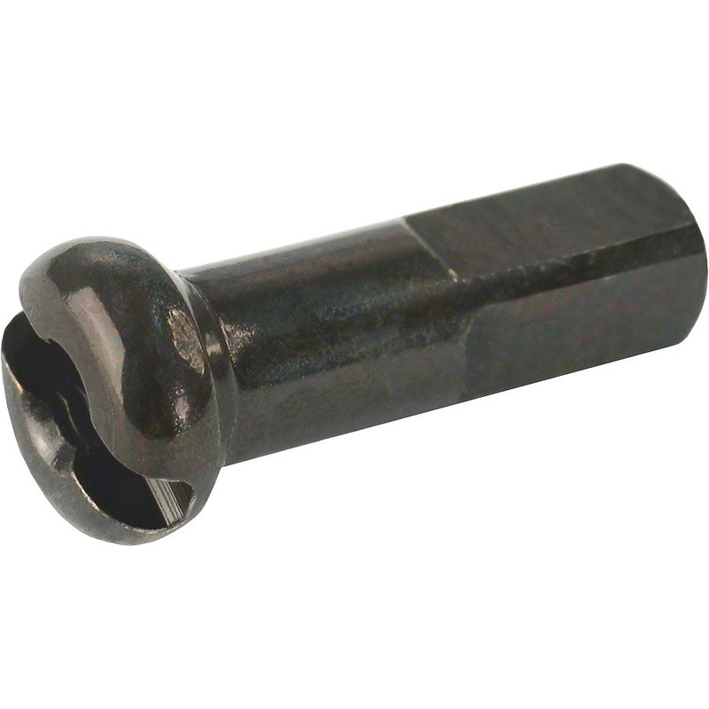 DT Swiss Pro Lock Aluminum Nipples: 1.8 x 12mm Black Box of 100