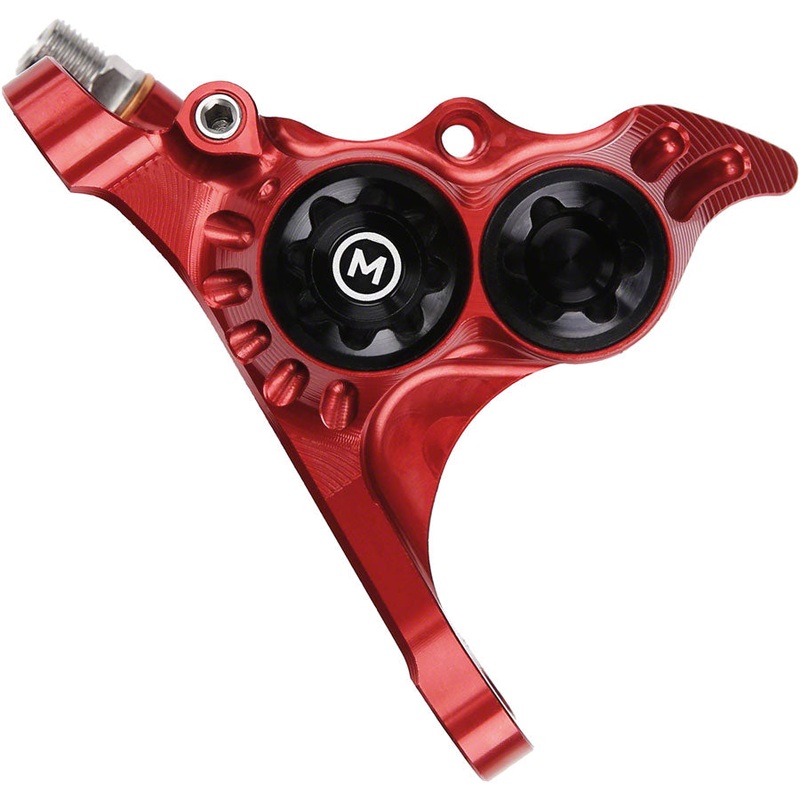 Hope RX4+ Disc Brake Caliper – Front Flat Mount Direct +20mm Mineral Oil Type Red
