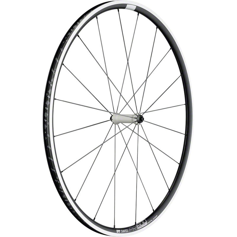 DT Swiss PR 1600 Spline 23 Front Wheel – 700 QR x 100mm Rim Brake Black